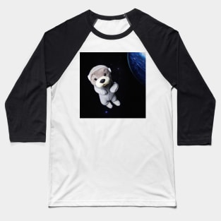 OtterSpace Otter Astronaut Plushie in front of planet outerspace Baseball T-Shirt